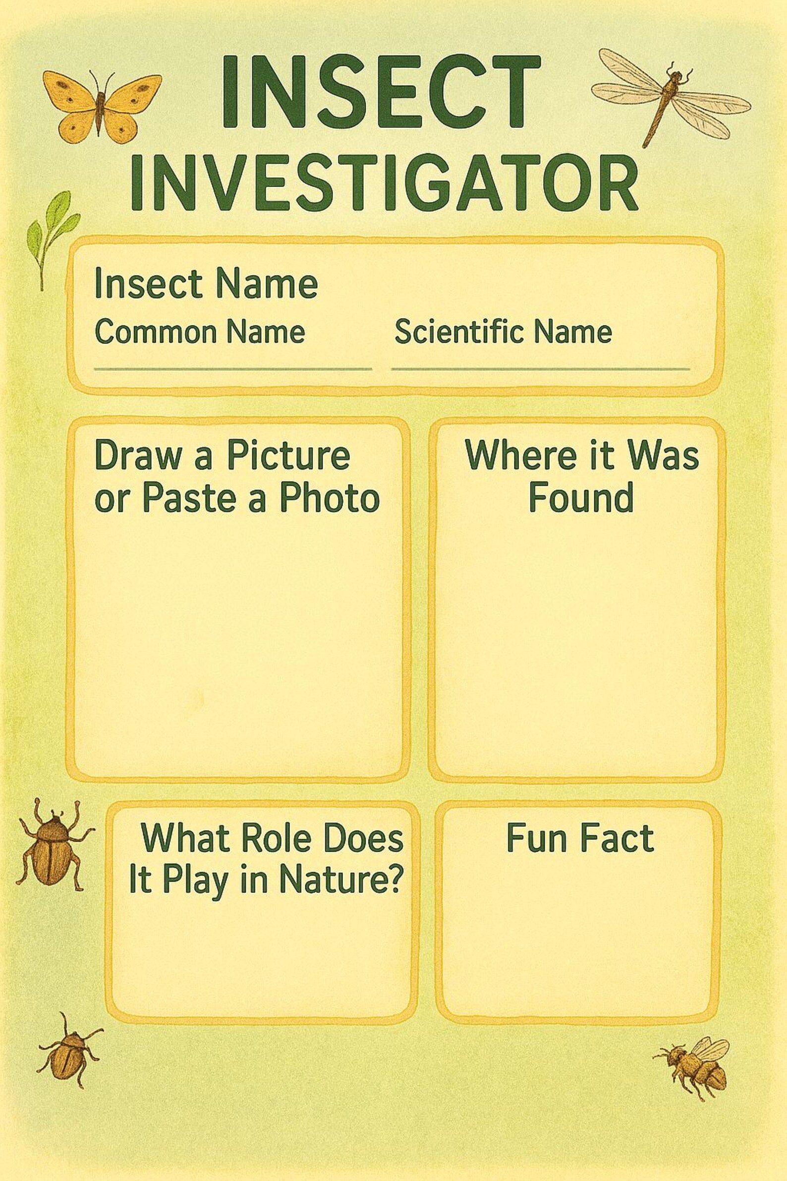 How to Create a Bug-Themed Morning Basket for March - In My Homeschool Era